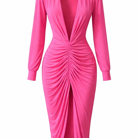 WinWin Vibrant Pink Long Sleeve Dress - Picture 7 of 7